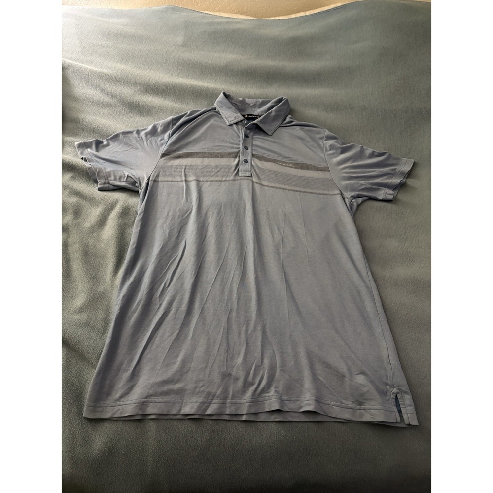 Travis Mathew Polo Shirt Mens XL Golf Casual Performance Pima Cotton - Blue